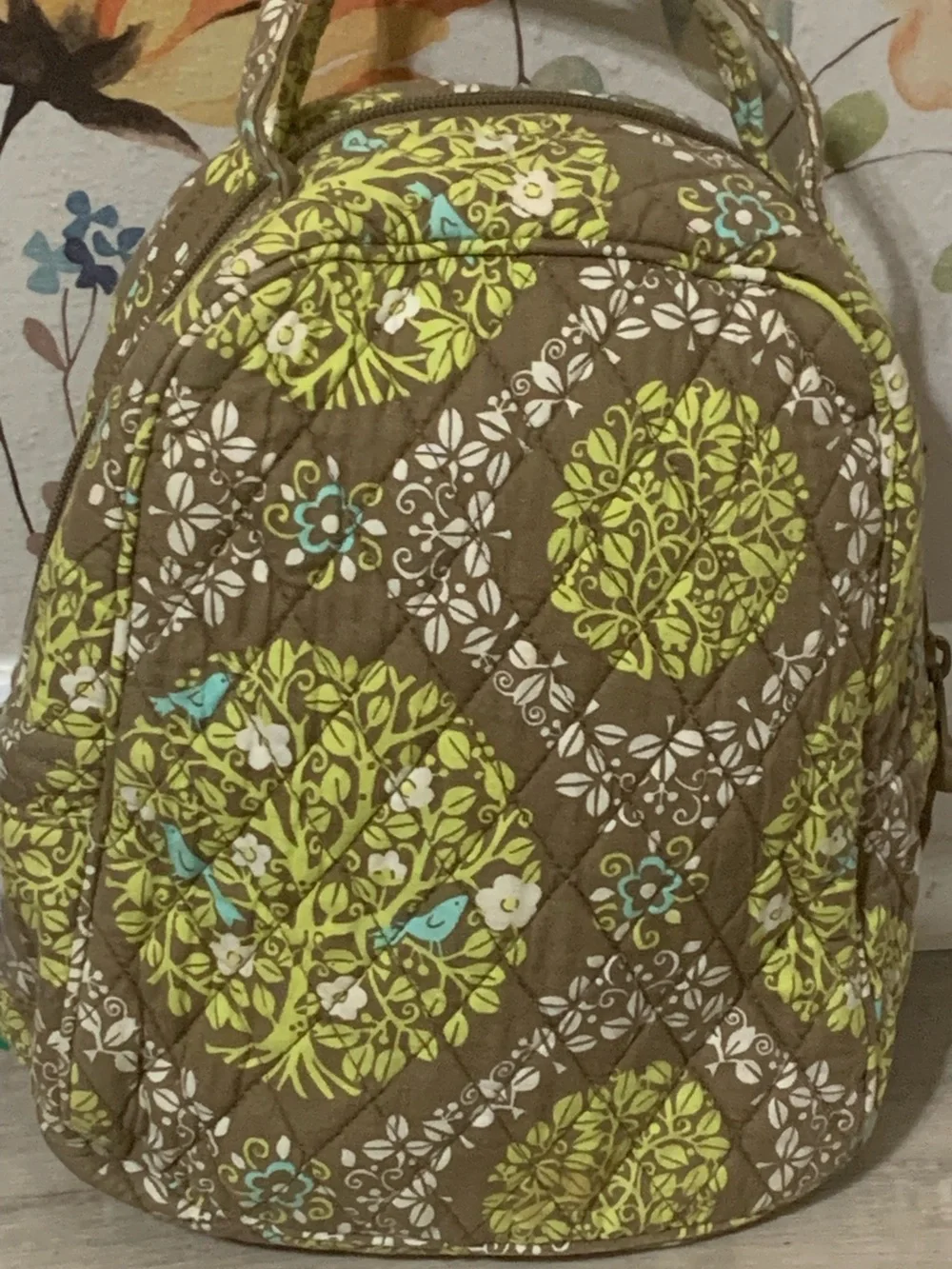 💎 Vera Bradley Sittin In A Tree Let’s Do Lunch Lunchbox Quilted Floral Print